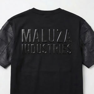 T-shirt pour homme de style décontracté, col rond, avec logo brodé, surdimensionné, de qualité supérieure, en tissu piqué de coton, conçu par des designers de mode - Product Image 3