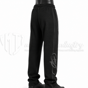 Pantalon de jogging noir graffiti pour homme, streetwear personnalisé, coupe ample oversize, cordon de serrage à la taille, 100% coton, écologique - Product Image 4