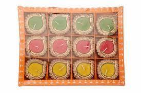 Handmade Traditional Scented Beeswax Soy Wax Eco-Friendly Diya Candle Holder Decorative <b>Tea</b> Light Candles <b>Set</b> Home Decoration - Product Image 5