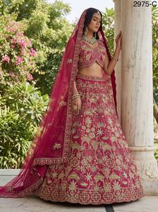 ชุดเลเฮนกา โจลี ดูปัตตา สีชมพูเจ้าสาว ปักลายหนัก หรูหรา สำหรับงานแต่งงาน ออกแบบโดยดีไซเนอร์อินเดีย ปากีสถาน ชุดเจ้าสาวแบบเร็วทันใจ - Product Image 3