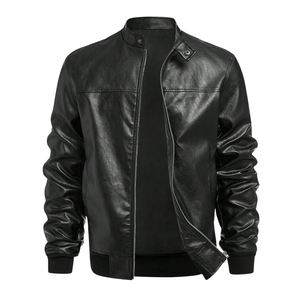 Veste en cuir véritable sur mesure en gros OEM ODM pour homme, veste de motard en cuir de vachette, conforme aux normes REACH sans chrome et aux exigences écologiques - Product Image 1