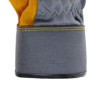 Gants de travail professionnels en cuir de vachette de qualité supérieure, résistants à la chaleur, pour le jardinage, la menuiserie et la sécurité. - Product Image 3