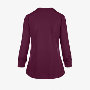 Blouse de travail longue à col rond et manches longues, de qualité supérieure, pour usage hospitalier, sur mesure, pour femmes, vente en gros - Product Image 3