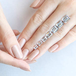 เพชร SHRAMAN DIAMOND เจียระไนอย่างดี 0.75 กะรัต/เม็ด เพชรเพาะเลี้ยงในห้องปฏิบัติการ ความสะอาดระดับ VS-Si รูปทรงมรกต เพชรเม็ดเดี่ยว สี DEF ราคาถูก สำหรับทำเครื่องประดับ - Product Image 5