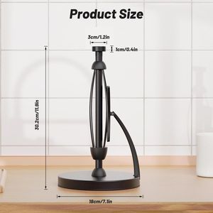 Portarotolo da banco a strappo con una mano, in acciaio inossidabile, con braccio a molla, antiscivolo - Product Image 2