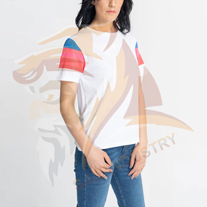 เสื้อยืดผู้หญิงมาใหม่ ลดราคา เสื้อยืดลำลองผู้หญิง สกรีนโลโก้ได้ ปรับแต่งไซส์และสีได้ - Product Image 3