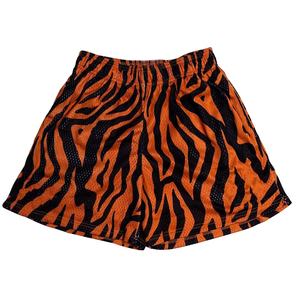 Pantalones cortos deportivos de malla de poliéster sueltos informales de calle alta para hombre, ropa de calle de verano, pantalones cortos deportivos con estampado de leopardo para hombre - Product Image 1