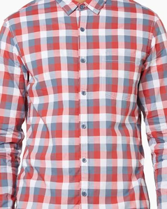 Camisas de Manga Larga a Cuadros para Hombre, 100% Algodón, Corte Ajustado, con Bolsillo, Marca Personalizada con Logotipo, Venta al Por Mayor Directa de Fábrica, OEM - Product Image 4