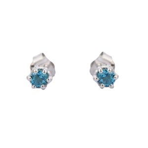 Esta hermosa colección Pida hecha a mano 100% Topacio azul natural Stud Pendiente 14K Oro blanco sólido Joyería Única de moda - Product Image 1