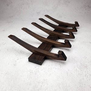 Perchero de pared creativo de madera de acacia negra con gancho para entrada, organizador de puerta, artesanía de Orion Handicraft - Product Image 2