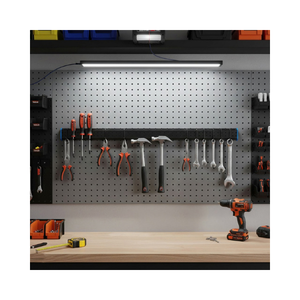 Crochets utilitaires pour outils, tuyaux, câbles, vélos, système de rangement mural de haute qualité pour garage avec rail en acier robuste GAR002 - Product Image 1