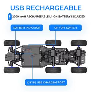 Voiture télécommandée Mirana Mega Ranger 6WD 4x4 pour enfants, monster truck tout-terrain haute vitesse, ATV télécommandé avec échappement de fumée - Product Image 2