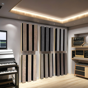 Modern Design MDF Waterproof Fireproof Soundproof Eco-Friendly <b>Wall</b> <b>Panel</b> Interior Decoration Wood Acoustic Veneer Bedroom - Product Image 1