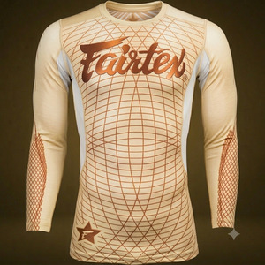 High Performance Long Sleeve <b>Compression</b> <b>Shirt</b> Rash Guard for Martial Arts Training Fitness and Daily Workouts - Product Image 1