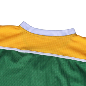 Maillot de hockey sur glace vert et jaune pour homme, manches longues, sublimé, en maille respirante, coupe classique, toutes saisons - Product Image 4