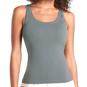 Camiseta sin Mangas de Jersey de la Mejor Calidad para Mujer, Ropa Deportiva Informal para Gimnasio, Color Sólido, Logotipo Personalizado, Venta al Por Mayor de Verano - Product Image 3