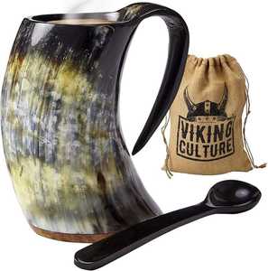 Taza Vikinga Ecológica Hecha a Mano con Cuerno de Búfalo, Impermeable, Estilo Náutico, Personalizable, para Beber, Decoración de Bodas, Regalo - Product Image 5