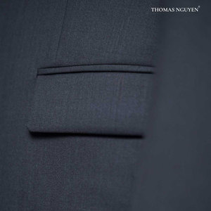 Costume de mariage sur mesure noir Sweet Lock 3 pièces - Smoking de luxe pour homme |   Collection Lovey Dovey |   Vietnam - Product Image 5