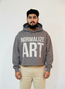 Heavyweight Acid Wash Exposed Seam Raw Hem Destroyed Cropped Unisex Grunge Custom Distressed Outdoor Hoodies for Men - Product Image 6