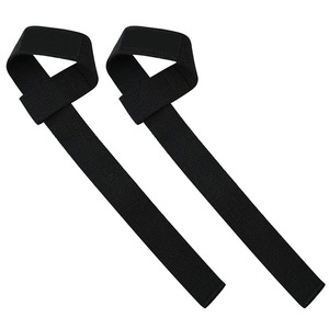 Adjustable Nylon <b>Lifting</b> <b>Straps</b> With Velcro Closure <b>For</b> Gym Weightlifting Unisex Black - Product Image 3
