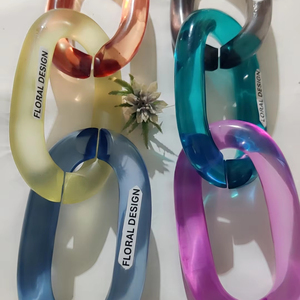 Custom Home <b>Decor</b> Resin Chain Links with High Transparency and Multiple Color Options - Product Image 1