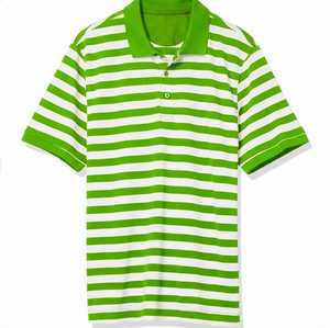 Men Custom Solid Light <b>Green</b> Vintage Button-Up <b>Shirt</b> Front Logo Short Sleeve Breathable Knitted Canvas 220g Polyester Cotton - Product Image 1