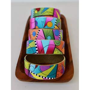 Handmade Traditional Women's Jewelry Painted <b>Wooden</b> <b>Bangles</b> for Daily Wear and Festive Fashion - Product Image 5