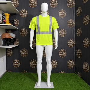 In Stock Custom Print <b>High</b> Visibility Long Sleeve Construction <b>Shirts</b> Dry Fit Hi <b>Vis</b> Men's Safety Work <b>T</b>-<b>shirts</b> with Pocket - Product Image 4