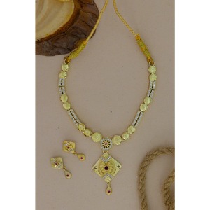 Ensemble de colliers modernes de luxe micro-plaqués de qualité supérieure nouveau design pour mariage et vêtements traditionnels pour femmes et jeunes filles - Product Image 2