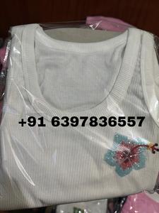 เสื้อกล้ามผ้าฝ้ายสีขาวลายริบบิ้น แขนกุด สไตล์ลำลองประดับดอกไม้ สำหรับเด็กผู้หญิง ระบายอากาศได้ดี เหมาะสำหรับใส่ไปเที่ยวทะเลหรือใส่ในชีวิตประจำวัน - Product Image 1