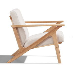 Fauteuil de relaxation d'extérieur en teck massif de qualité supérieure, écologique, durable, moderne, scandinave, vente en gros, Niwara, fauteuil lounge à assise profonde - Product Image 1