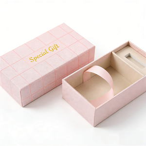 Boîte de rangement pour impressions photo personnalisables en papier d'art crème beige, faite à la main, cadeau pour photographe avec clé USB en verre cristal - Product Image 4