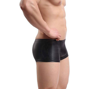 Custom Your Own Design Premium Genuine <b>Leather</b> Mid-Rise Waterproof Quick Dry Fashion Stylish Adjustable <b>Underwear</b> for <b>Men</b> - Product Image 4