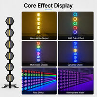 Mini projecteur stroboscopique LED rétro 6x50W avec matrice et contrôle DMX512, indice de protection IP33, pour clubs, discothèques et hôtels, température de couleur 2200K
