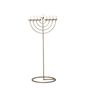 Nouveau Porte-bougie conique en fer poli doré, multi-usage, pour éclairage de chambre, table à manger et décoration de Noël - Product Image 1