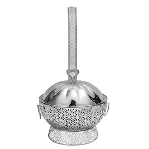 Plat de service rond de luxe noir mat et or blanc en acier inoxydable pour buffet, chauffe-plats pour mariages, banquets et traiteurs hôteliers - Product Image 4
