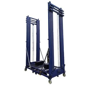 Pengangkat perancah listrik Mini dapat ditarik kapasitas 500kg Model rangka baja bersertifikasi CE 500kg untuk penggunaan dalam ruangan dengan kendali jarak jauh - Product Image 1