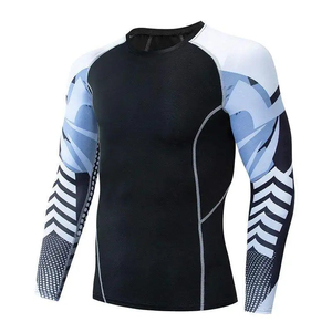 Camiseta Deportiva Personalizada de Manga Larga para Hombre, Transpirable, de Spandex/Nylon, con Estampado Digital, Ajuste Regular, Compresión, para Gimnasio - Product Image 5