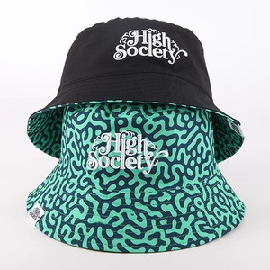 Custom Wide Brim <b>Reversible</b> Cartoon Pattern Adjustable <b>Bucket</b> <b>Hats</b> with 3D Embroidery Logo Pure Cotton Unisex Fisherman Style - Product Image 1