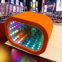 Lecteur audio sans fil K18 Infinity Mirror avec subwoofer à basses profondes, lumière étoilée RGB, son clair, décoration de bureau, vente en gros en vrac