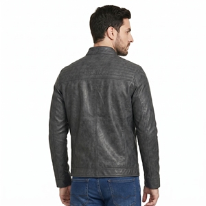 Veste en cuir véritable pour homme de haute qualité, conception OEM, vêtement d'hiver 2026, veste en cuir pour homme en vente en ligne, fabricant - Product Image 2