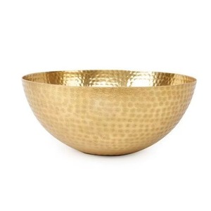 Bol en métal poli fait main de style moderne, motif floral doré, pièce décorative pour service, idéal pour offrir - Product Image 5