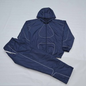 Survêtement streetwear imprimé réversible respirant et écologique à capuche, coupe décontractée, 2 pièces, avec logo personnalisé, vente en gros - Product Image 6