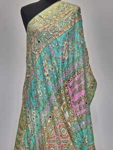 Beautiful Mirror Work Scarf Traditional Scarves <b>Shawls</b> & Hijab Traditional Embroidered <b>Shawl</b> <b>for</b> Women Party <b>Wedding</b> Fashion - Product Image 4