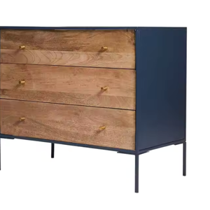 Mueble de decoración para el hogar con almacenamiento de madera de teca y cajones de diseño moderno para hoteles, apartamentos y salas de estar. - Product Image 2