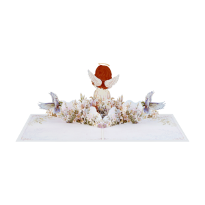Carte de vœux 3D personnalisée avec ange, pour première communion, invitation de baptême, carte de baptême, cadeau de bénédiction religieuse - Product Image 1
