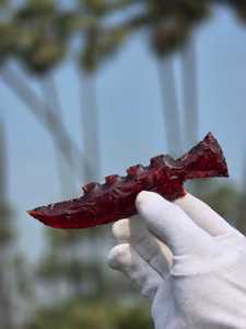 Couteau en obsidienne rouge Rafay Gemstone, 6-7 pouces, fait main, pierre précieuse naturelle, 1000 Ct, protection spirituelle, décoration, autel gothique - Product Image 4