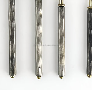 Mango de diseño de corteza forjada a mano de aspecto elegante, 1 Cuchillo, 2 tenedores, 2 cucharas, juegos de cubiertos de cocina - Product Image 6