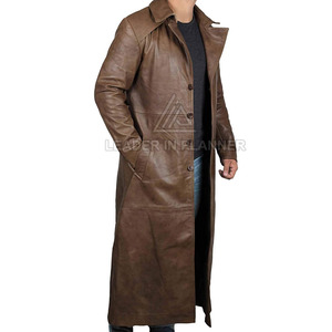 Abrigo de Cuero Largo para Hombre, Temporada de Invierno 2026, Corte Ajustado a la Moda, Precio al por Mayor - Product Image 3