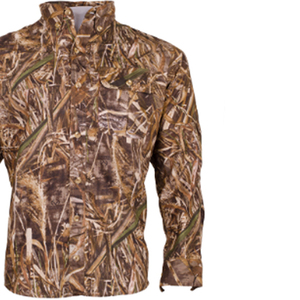 Chemise de chasse formelle à manches longues pour homme, coupe classique, col rond, respirante, en polyester tricoté - Product Image 2